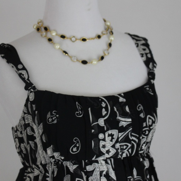 INC INTERNATIONAL CONCEPTS Black/White Silk Dress - Picture 4 of 8